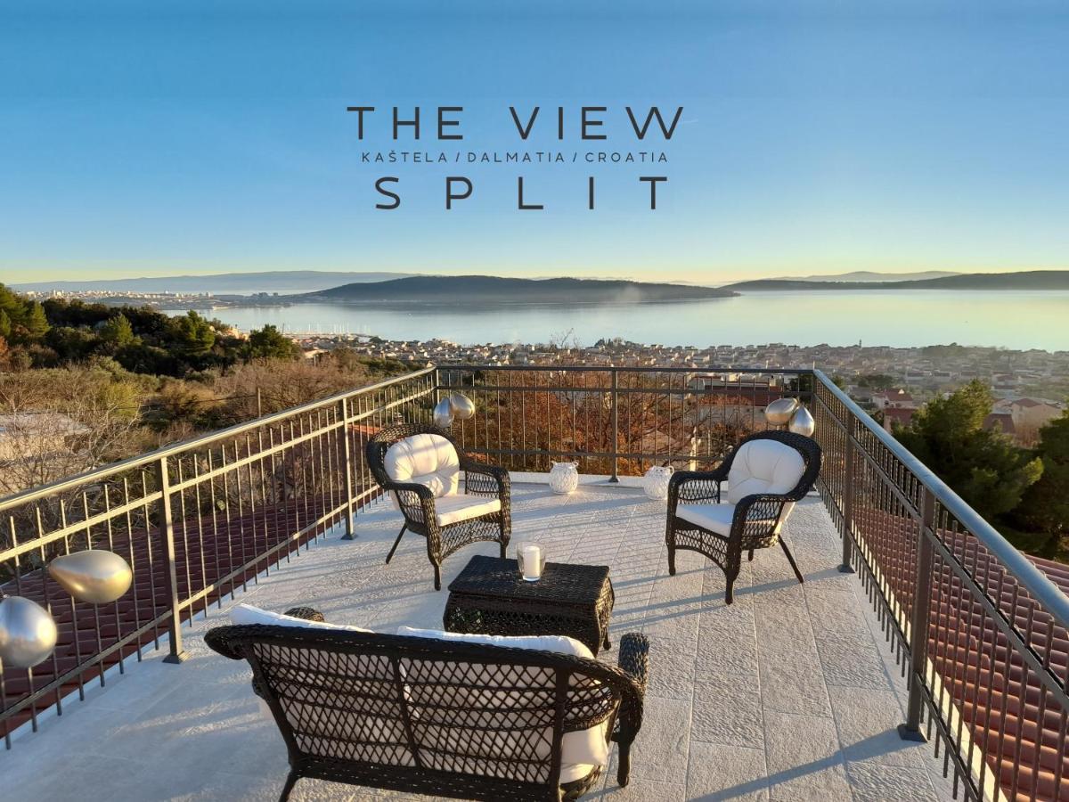 شقة The View Split. Highlight With Roof-Top-Terrace And Pool Kaštela المظهر الخارجي الصورة